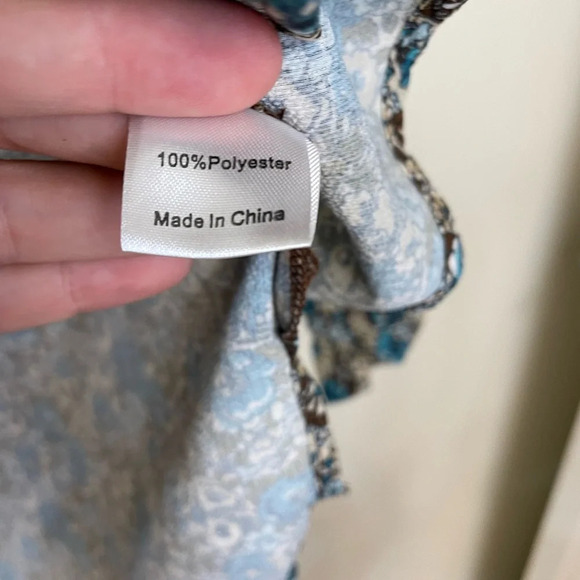 NWOT Tuckernuck|| Robin's Egg Floral Schuyler Blouse, Fits up to a small - Picture 8 of 8